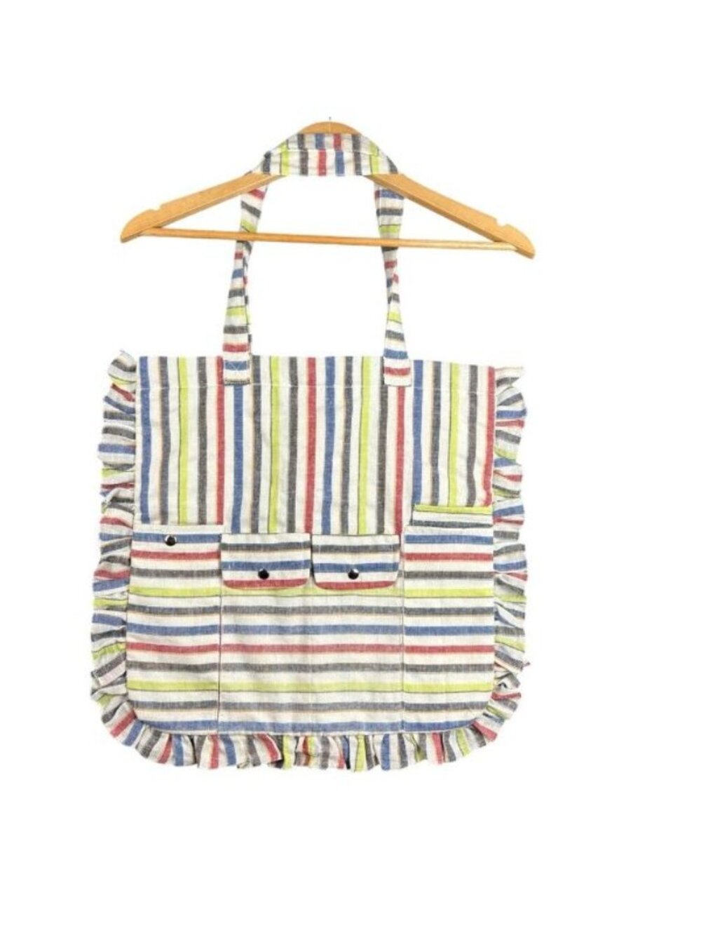 NWOT Free People Sweet Intentions Ruffle Stripe Tote — SOLD OUT!